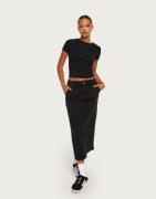 Pieces - Sort - Pcjoella Mw Long Cargo Skirt Black