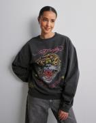 Ed Hardy - Grå - Tiger-Vintage-Roar Crew Neck Sweat UNI