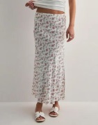 Pieces - Hvid - Pcnya Hw Long Slit Skirt Bc