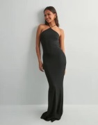Nelly - Sort - Halterneck Strap Dress