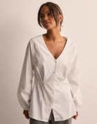 OBJECT - Hvid - Objtutta Sculpture Fit Ls Shirt E D