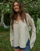 Nelly - Beige - Linen Shirt