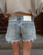 One Teaspoon - Blå - Dukes Low Waist Denim Short