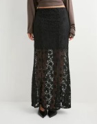 Vero Moda - Sort - Vmmeta Lace Hw Ankle Skirt Wvn Ga