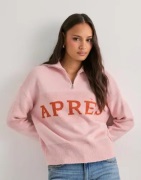 Pieces - Pink - Pcjordan Ls Half Zip Knit Bc