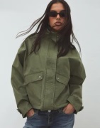 Nelly - Grøn - High Collar Jacket