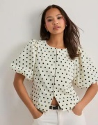 Neo Noir - Hvid - Anela Dot Blouse