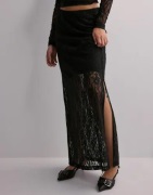 Selected Femme - Sort - Slfmista Hw Ankle Lace Skirt