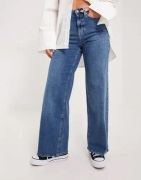 Only - Blå - Onlmadison Blush Hw Wide Dnm CRO372