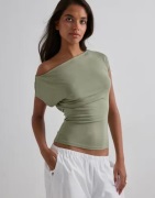 Nelly - Grøn - Ultra Soft Shoulder Top