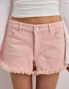 Nelly - Pink - Colored Fringe Jeans Shorts