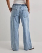 Pieces - Blå - Pcgeggo Mw Pull Up Denim Pants Bc