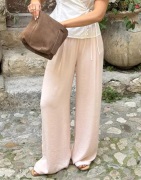 Nelly - Pink - Flowy Satin Pants