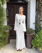 Nelly - Hvid - Crochet Maxi Dress