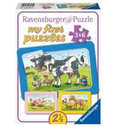 Ravensburger Puslespil - My First - 3x6 Brikker - Animal Friends