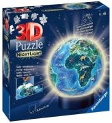 Ravensburger 3D Puslespil - 72 Brikker - Globe Nightlight