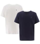 Tommy Hilfiger T-shirt - 2-pak - Desert Sky/Hvid