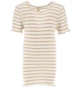 Minimalisma T-shirt - Silke/Bomuld - Blomst - Honey Stripes