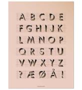 Vissevasse Plakat - 50x70 - ABC - Rosa