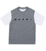 Marni T-shirt - GrÃ¥meleret/Hvid