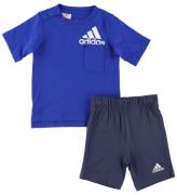 adidas Performance SÃ¦t - T-shirt/Shorts - Royal Blue/Hvid