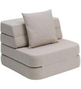 by KlipKlap Foldesofa - 3 Fold Single - 70 cm - Beige/Sand