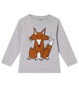 Stella McCartney Kids Bluse - GrÃ¥meleret m. RÃ¦v