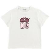 Dolce & Gabbana T-shirt - Hawaii - Hvid m. RÃ¸d