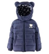 Moschino Dunjakke - Blue Navy m. Hvid