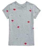 Polo Ralph Lauren T-Shirt - Valentine - GrÃ¥meleret m. Hjerter