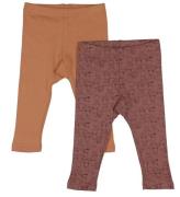 Pippi Baby Leggings - 2-Pak - Burlwood