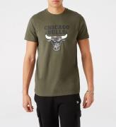 New Era T-Shirt - Chicago Bulls - Army GrÃ¸n