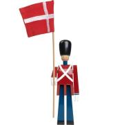 Kay Bojesen TrÃ¦figur - FanebÃ¦rer - 21 cm - Lille - RÃ¸d/BlÃ¥