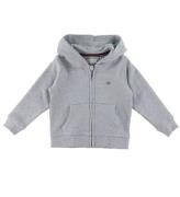 GANT Cardigan - Shield Zip - Light Grey Melange