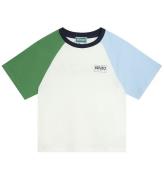 Kenzo T-shirt - Ivory m. GrÃ¸n/LyseblÃ¥