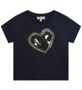 Michael Kors T-shirt - Navy m. Guld