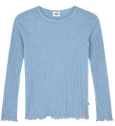 Mads NÃ¸rgaard Bluse - Rib - Trudy - Powder Blue Melange