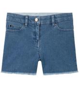 Stella McCartney Kids Denimshorts - LyseblÃ¥ m. Hjerter