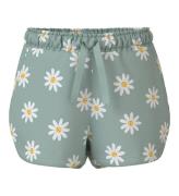 Name It Shorts - Noos - NmfVigga - Silt Green/Daisy Flowers