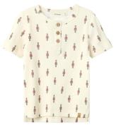 Lil Atelier T-shirt - Rib - NmmGio - Turtledove m. Tinsoldater