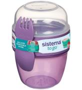 Sistema Madkasse m. Bestik - Snack Capsule - 515 ml - Lilla