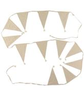A Little Lovely Company Flagranke - 12 Cotton Flags - Beige