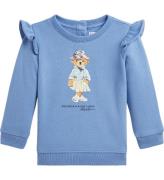 Polo Ralph Lauren Sweatshirt - Lyseblå m. Bamse/Flæser