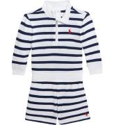 Polo Ralph Lauren Bluse/Shorts - Hvid/Navystribet