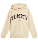 Tommy Hilfiger Hættetrøje - Varsity Embroidery - Country Ivory