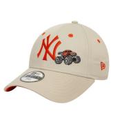 New Era Kasket - 9Forty - New York Yankees - Light Beig/Orange