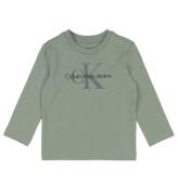 Calvin Klein Bluse - Monogram - Meteor Green