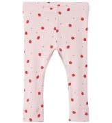 Name It Leggings - Rib - NbfDabua - Parfait Pink m. JordbÃ¦r