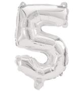 Decorata Party Foil Ballon - 95cm - No 5 - Sølv