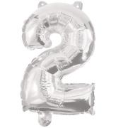 Decorata Party Foileballon - 85 cm - No 2 - SÃ¸lv